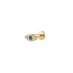 Brand New Maison Miru Evil Eye Threaded Flat Back Earring